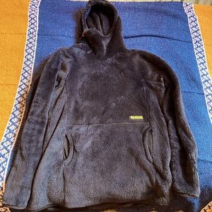 Melanzana High Loft Hoodie. size large. Black.